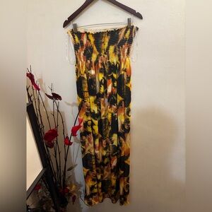 Yellow and White Striped dress by Last Exit